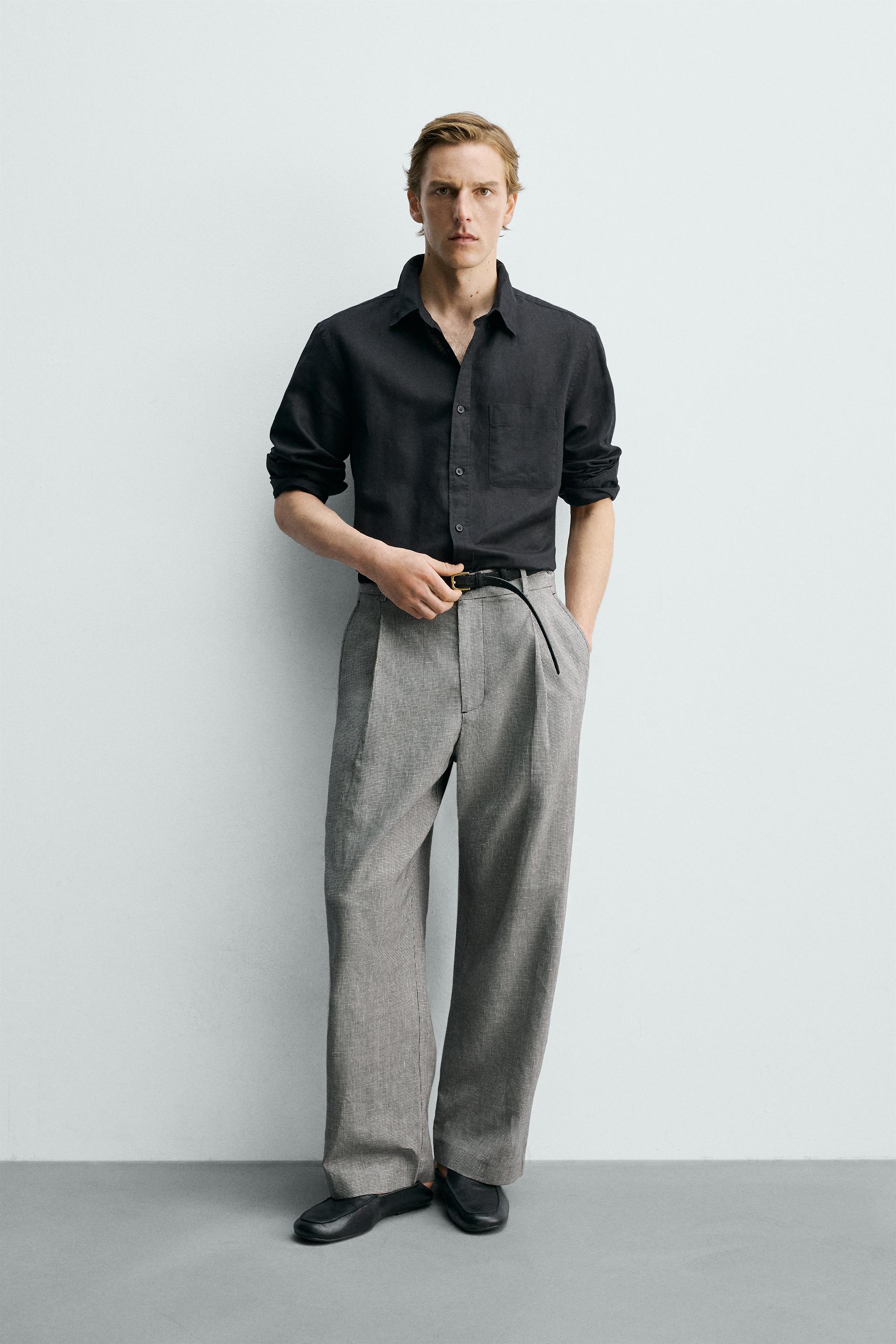RELAXED FIT LINEN - COTTON PANTS
